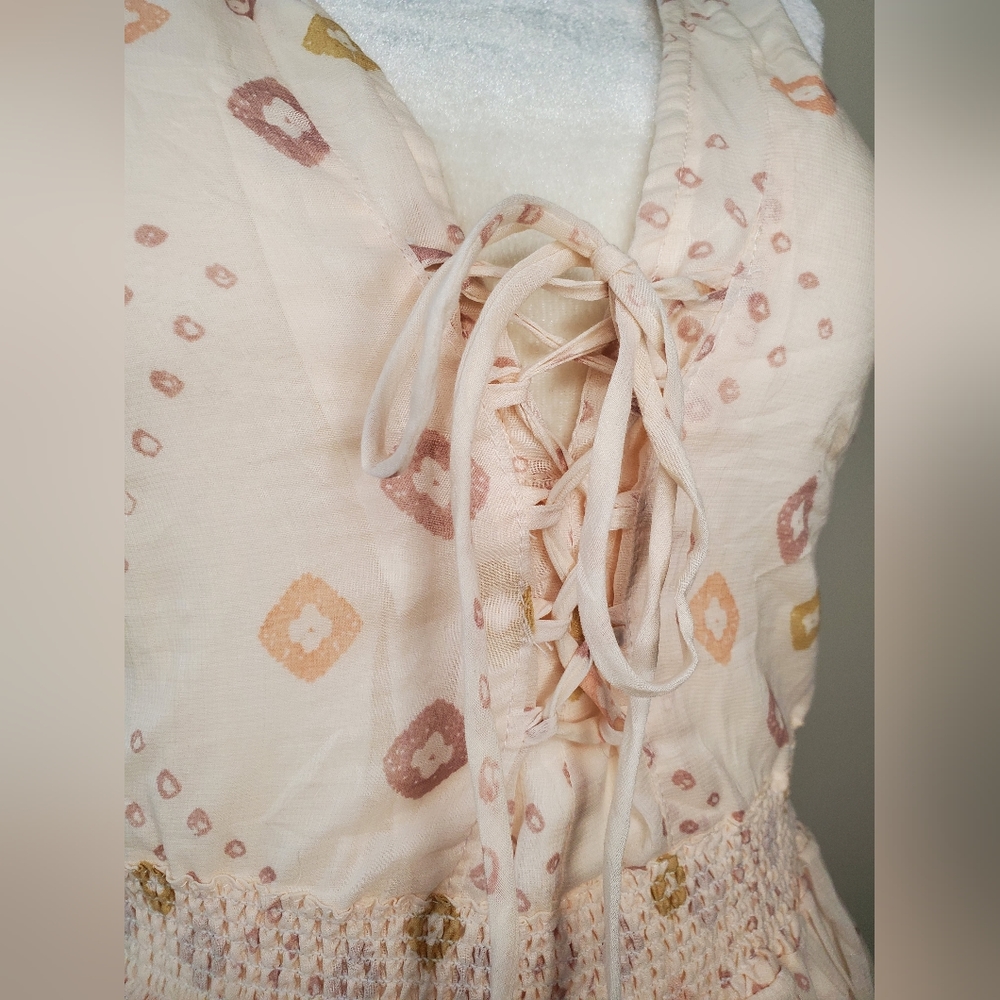 Free People Batiste Pocketful of Wildflowers Ivory Combo Midi Dress - Picture 8 of 16